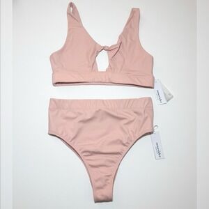 Noserider Surf Club Bikini‎ Swimsuit In Paddle Pink Size XL / 10 Cutout Cheeky